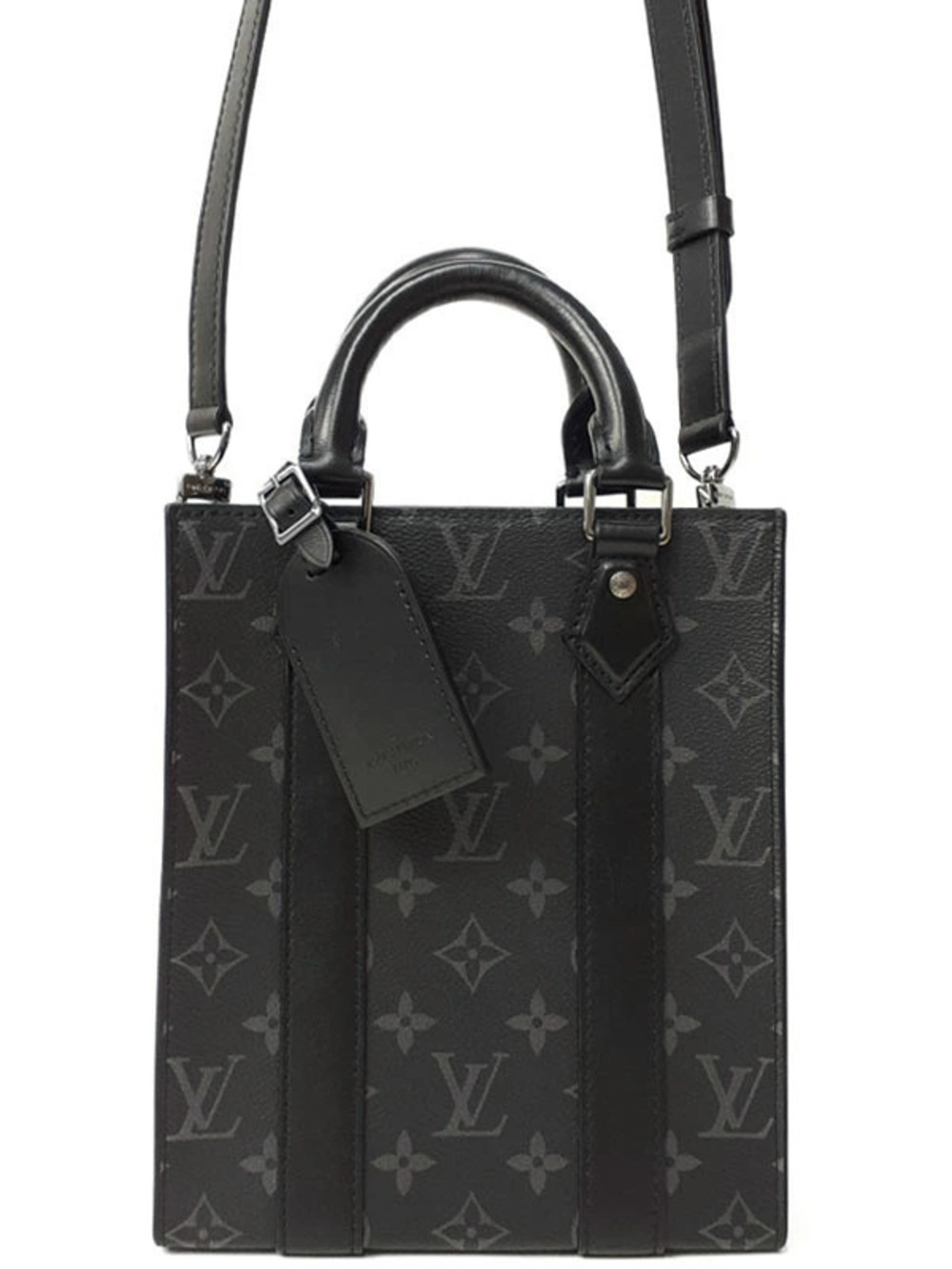Louis Vuitton Monogram Eclipse Black Sac Plat Bag
